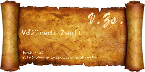 Váradi Zsolt névjegykártya